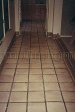 Whitewashed / stained Mexican Saltillo paver tiles.